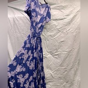 Wrap floral long dress